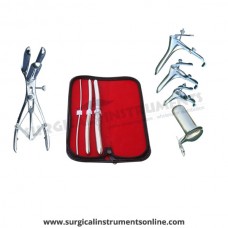 Hegar uterine dilator 3 pieces set,3-4, 9-10, 13-14, mathieu speculum, grave 3pcs, collin large